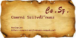 Cserni Szilvánusz névjegykártya
